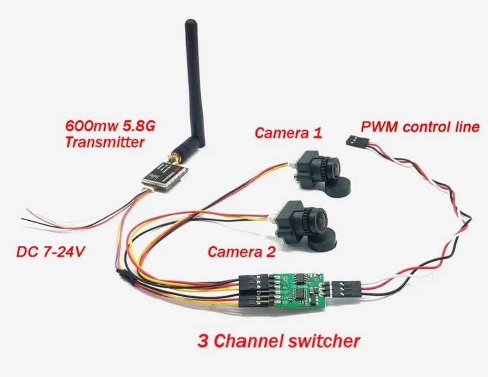 Переключатель видео сигнала для FPV на 3 канала