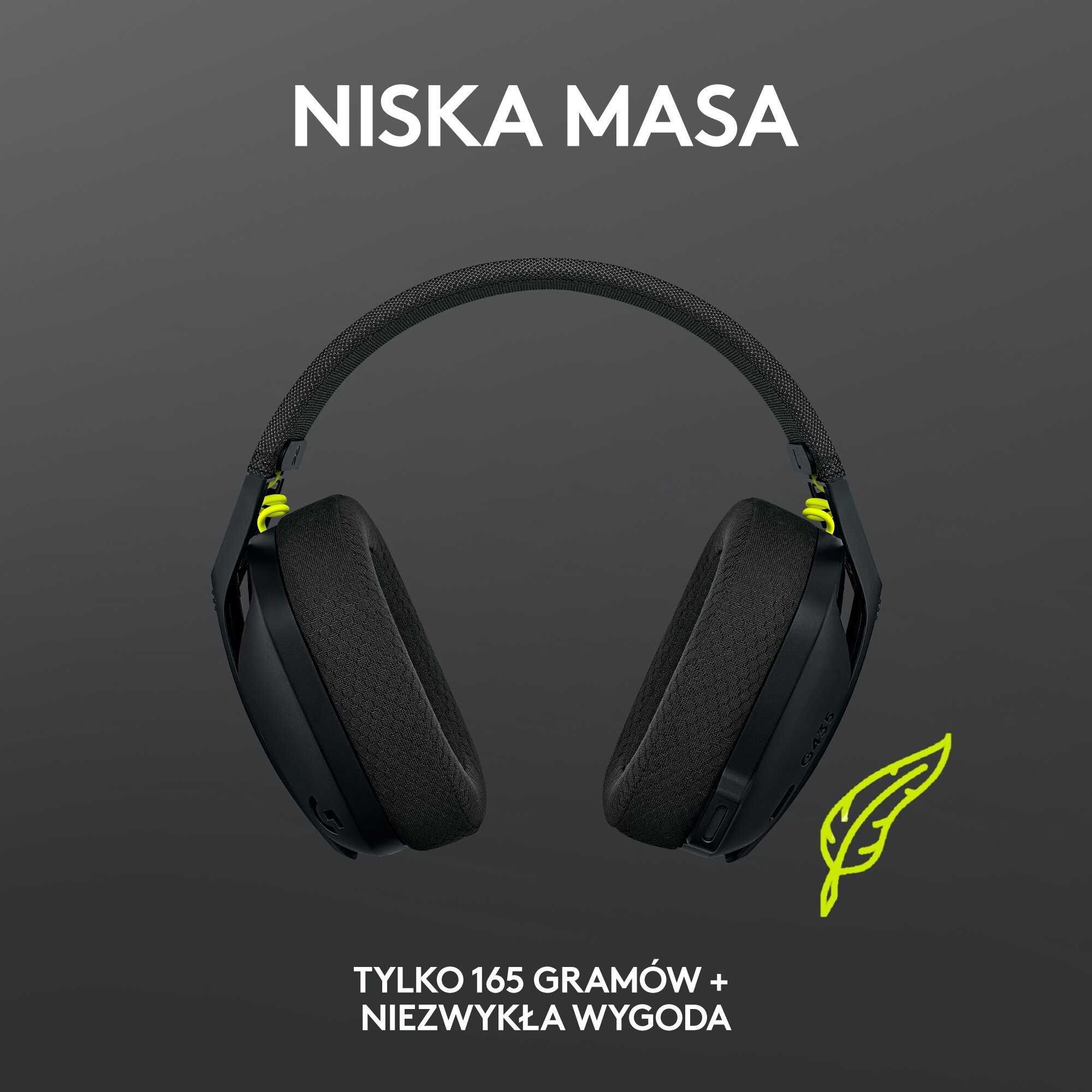 Logitech G435 Gamingowe słuchawki bezprzewodowe