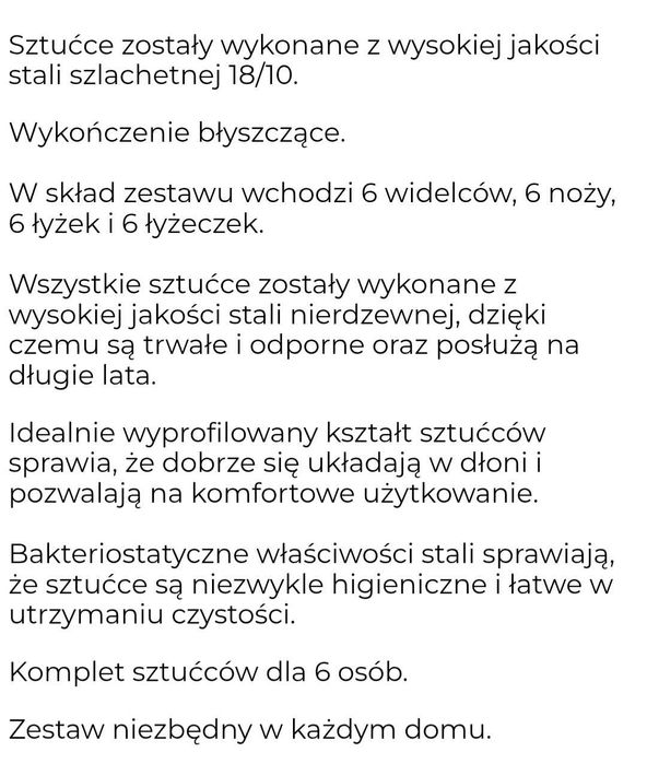 Komplet sztućców 24 elementy Berlinger Haus nowe!