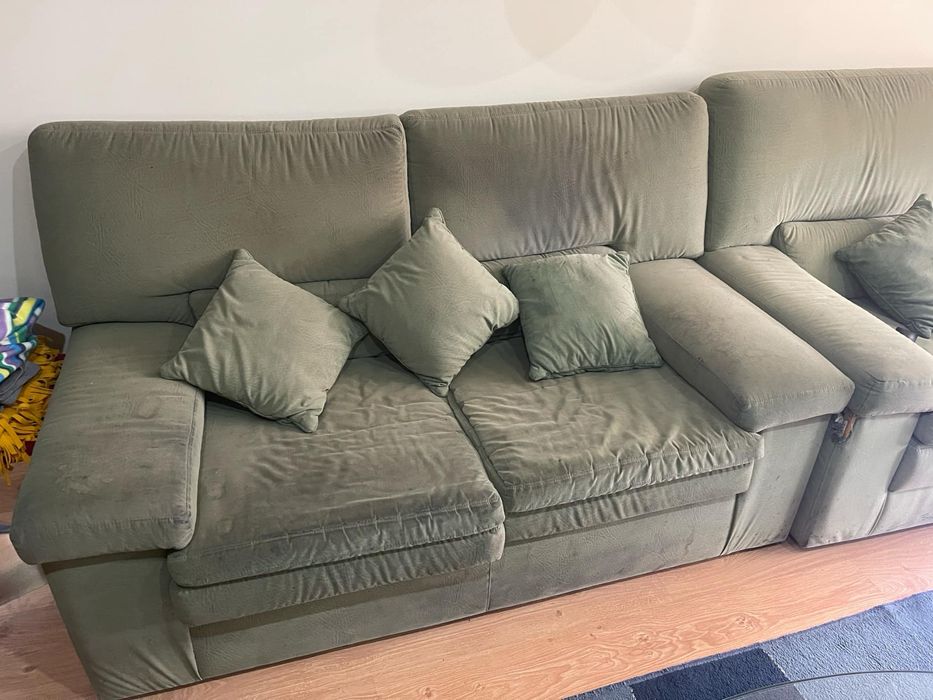 Sofás verde em tecido