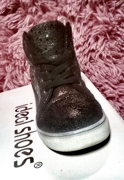 Brokatowe botki glam style trampki dla dziewczynki 27