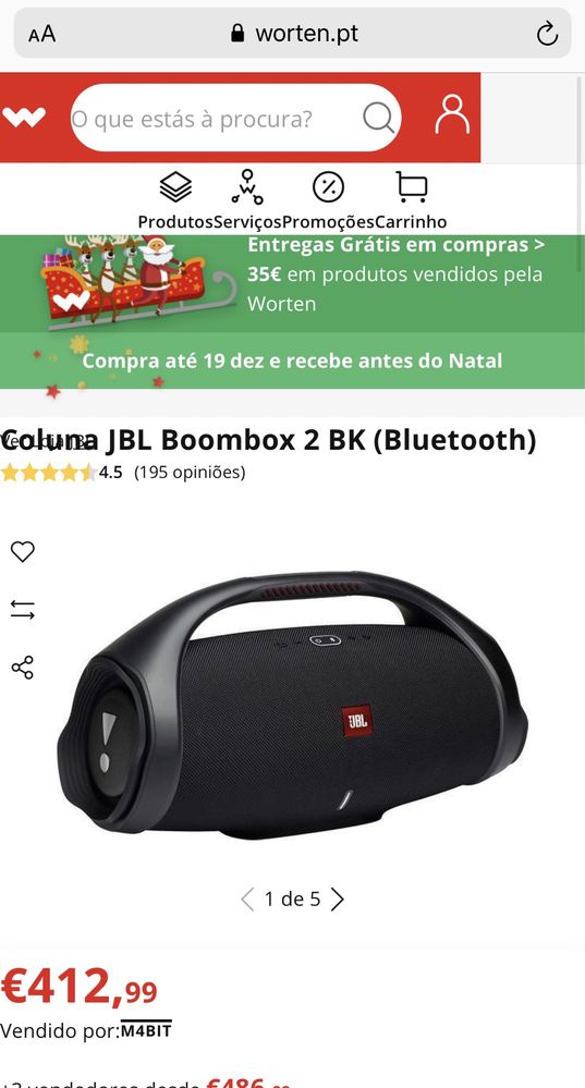 Coluna JBL Boombox 2 Pouco Uso