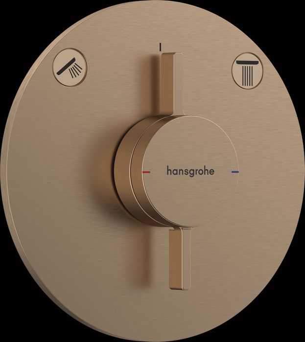 DuoTurn S Bateria z mieszaczem do 2 odbiorników. Brąz Szczotkowany