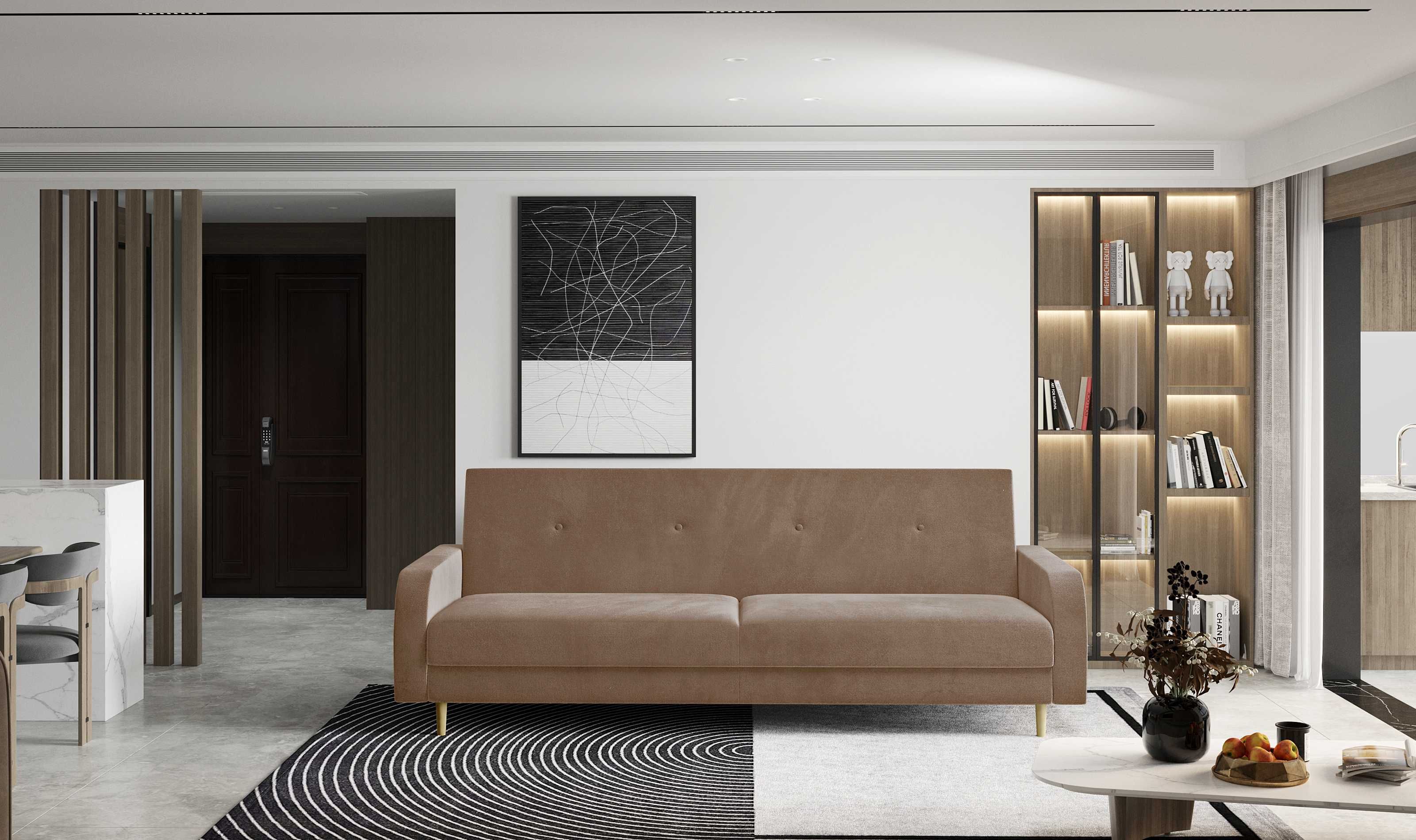 KANAPA sofa do salonu z funkcją spania pojemnik na pościel NOWA