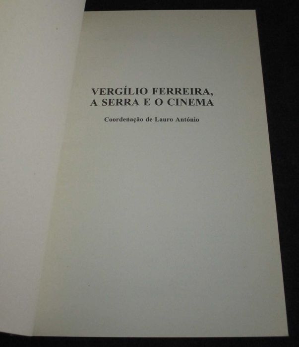 Livro Vergílio Ferreira a Serra e o Cinema Lauro António