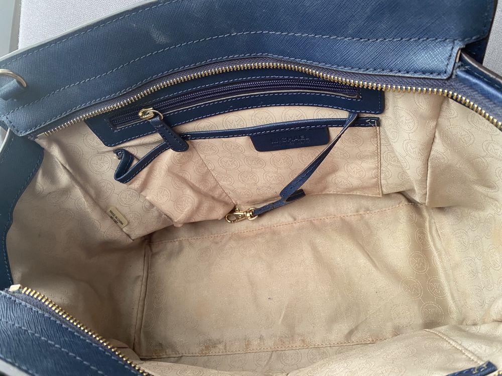 Torebka Michael Kors selma large skórzana granatowa