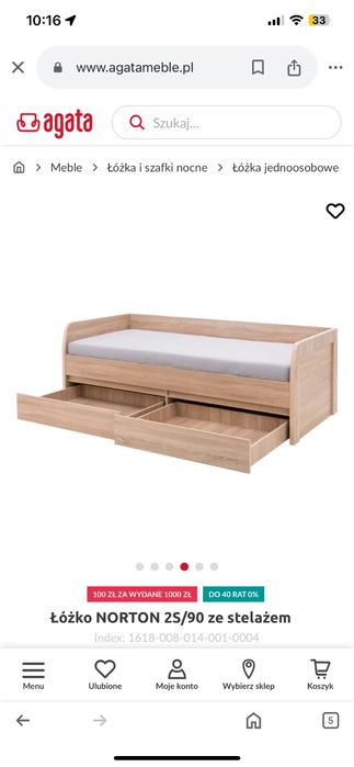 Łóżko młodzieżowe