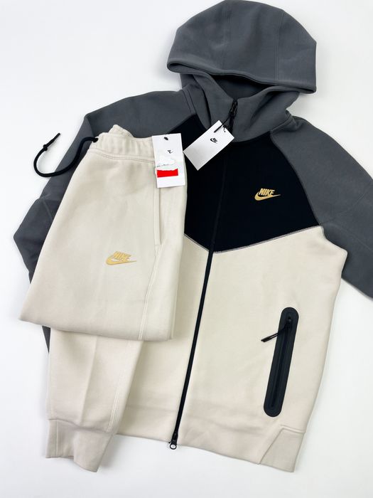 Оригінал! Костюм Nike Tech Fleece чорно-молочний (S) / Новий з бірками