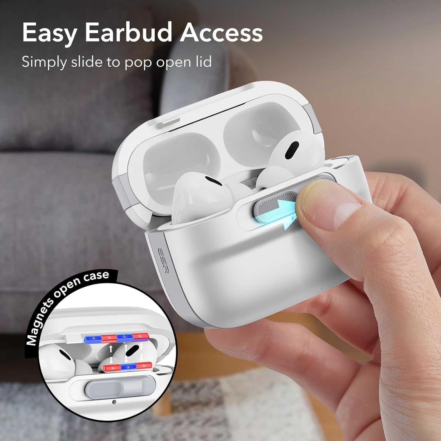 Оригинальный чехол ESR Pulse​​​​​​​ Magnetic Lock для AirPods Pro 2