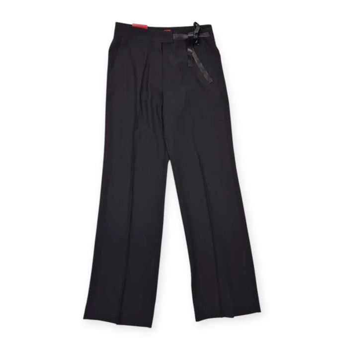 Czarne eleganckie spodnie Olsen 36 S szerokie nogawki nowe