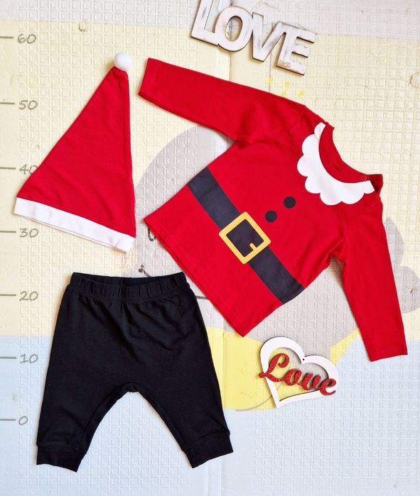 Новорічний костюм H&M 3-6 м штанці кофта светр чоловічок р