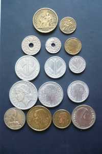Francja zestaw 15 monet 1923-54