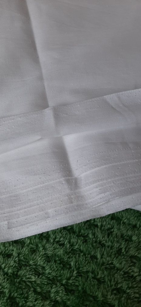 Materiał do szycia tkanina białe płótno 80cm x 14m i 70cm