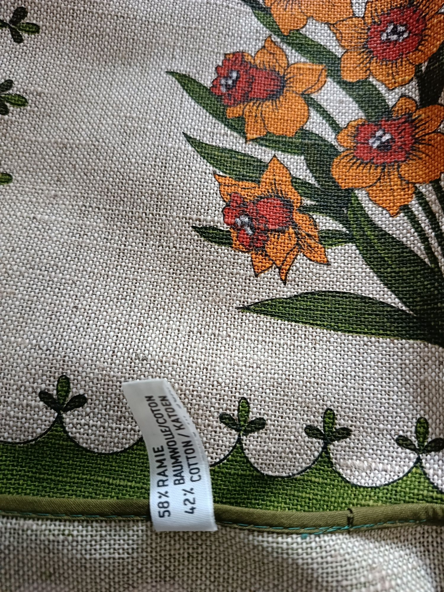 Komplet 6 sztuk bieżnik PRL serwetka 29x39 cm