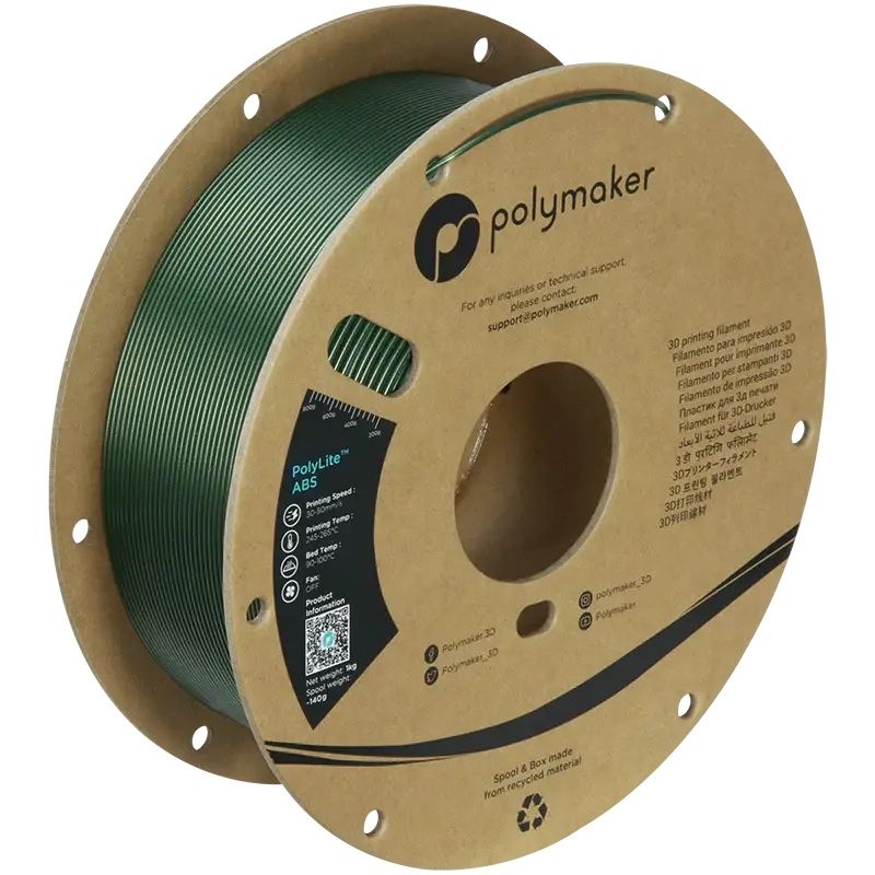 Polymaker PolyLite ABS Metallic Green 1.75мм1кг ABS-філамент
