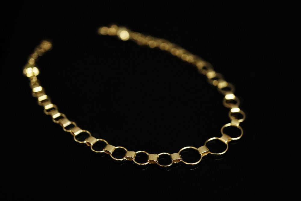 Złoto 585-złota bransoletka damska baza do charmsów