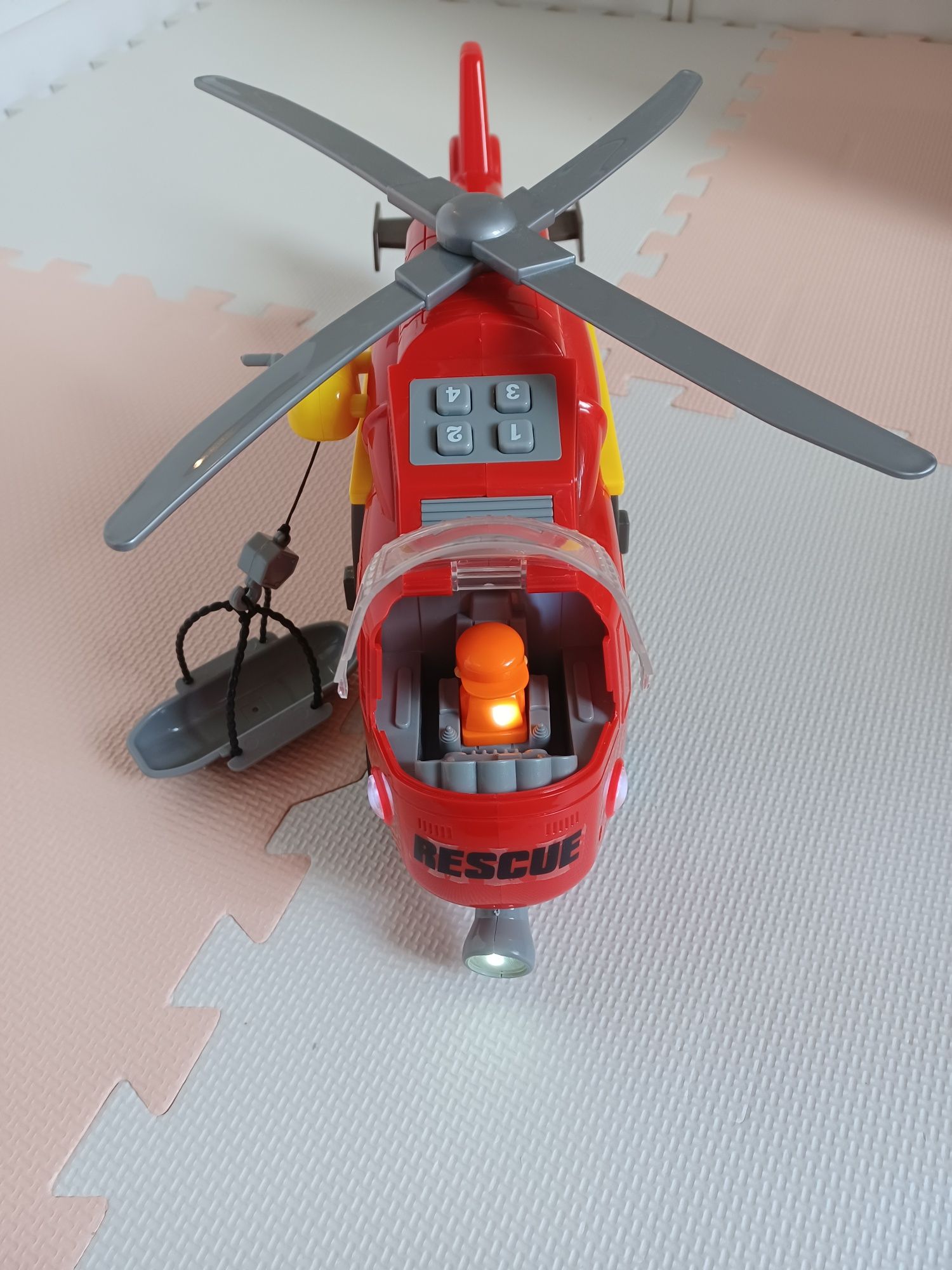 Helikopter ratunkowy, pojazd z dźwiękiem i światłem Smiki