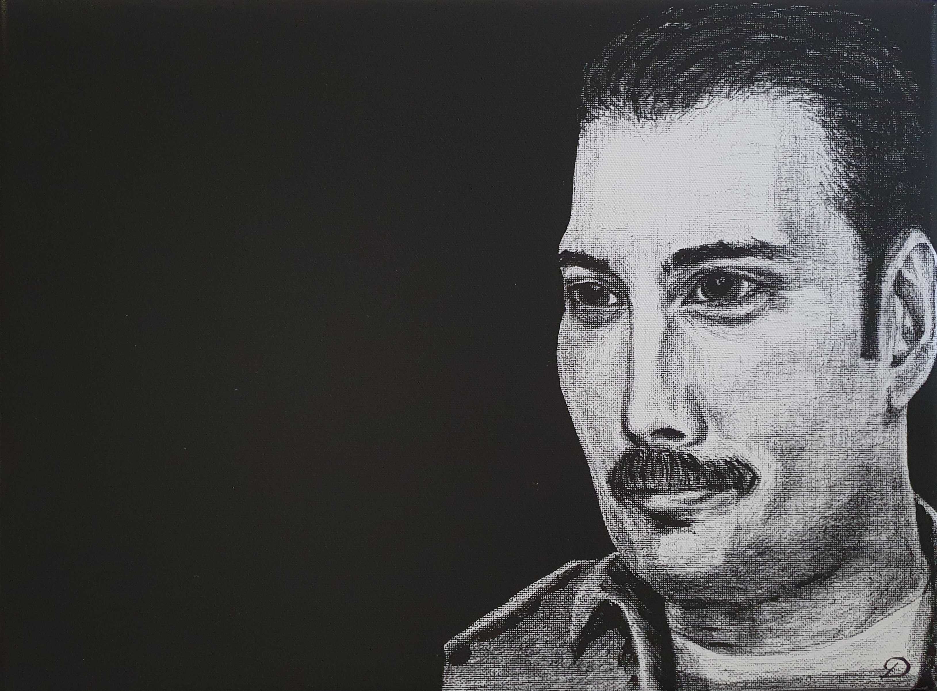 "Mój Freddie" - print autorskiego obrazu na płótnie canvas 30x40x2 cm