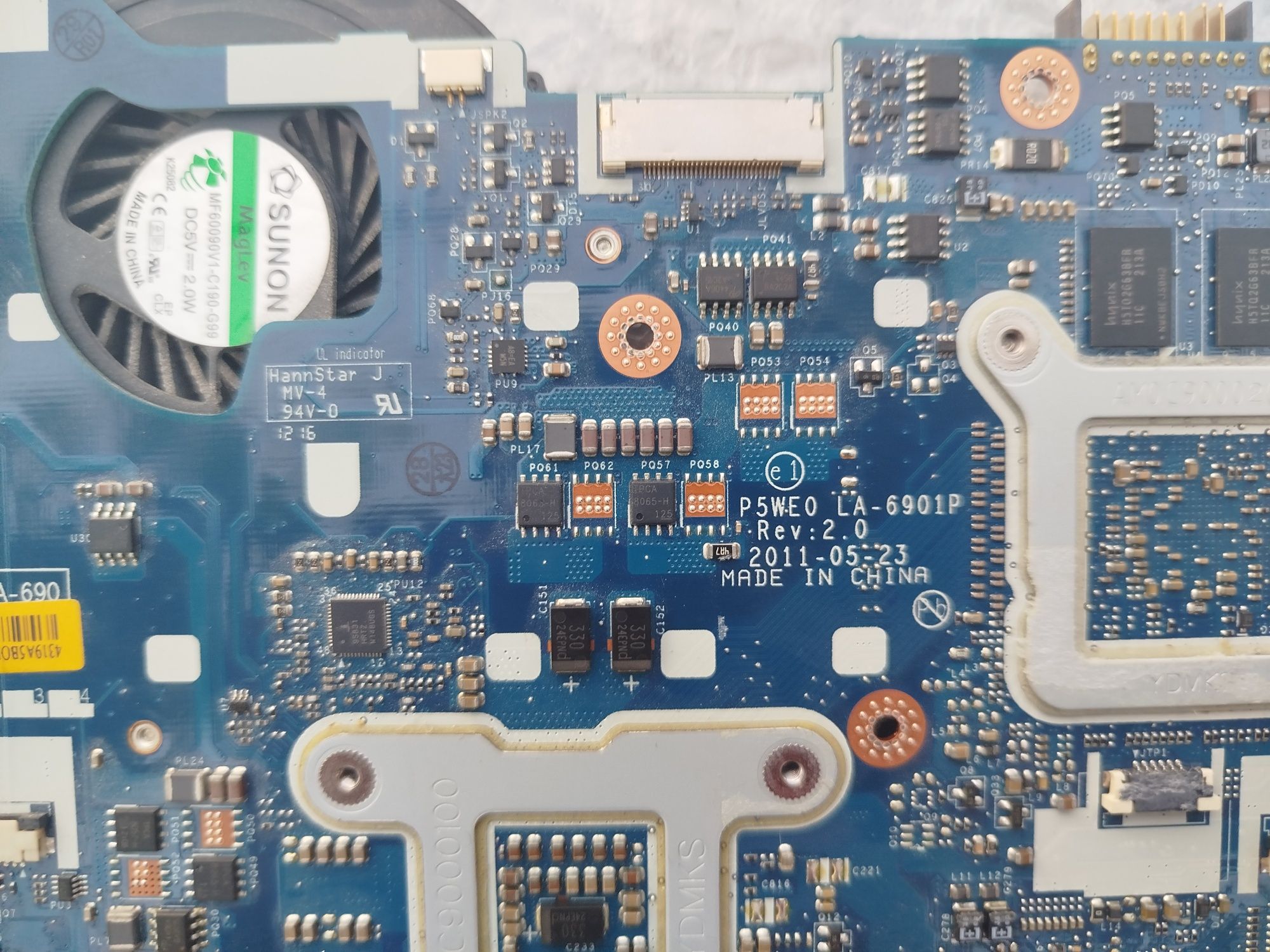 материнська плата P5WE0, LA-6901P, rev:2.0 Acer Aspire 5750 5750G 5755