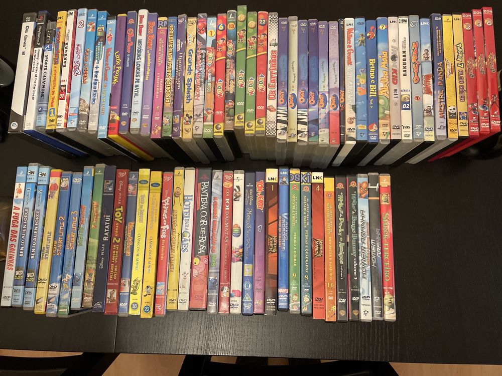 76 filmes Infantis originais vendo individualmente 2,50€