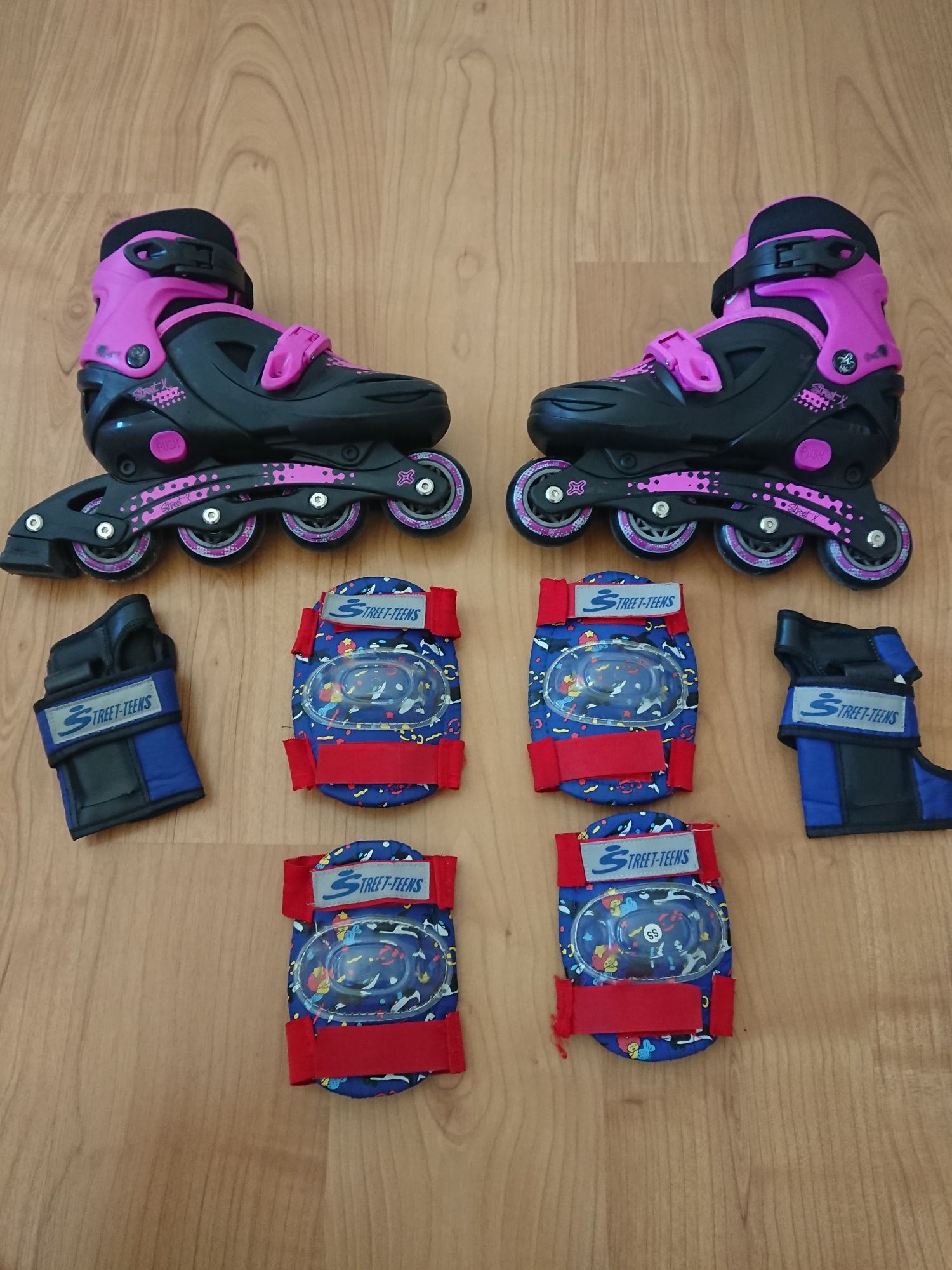 Conjunto patins criança 31-35 com proteções