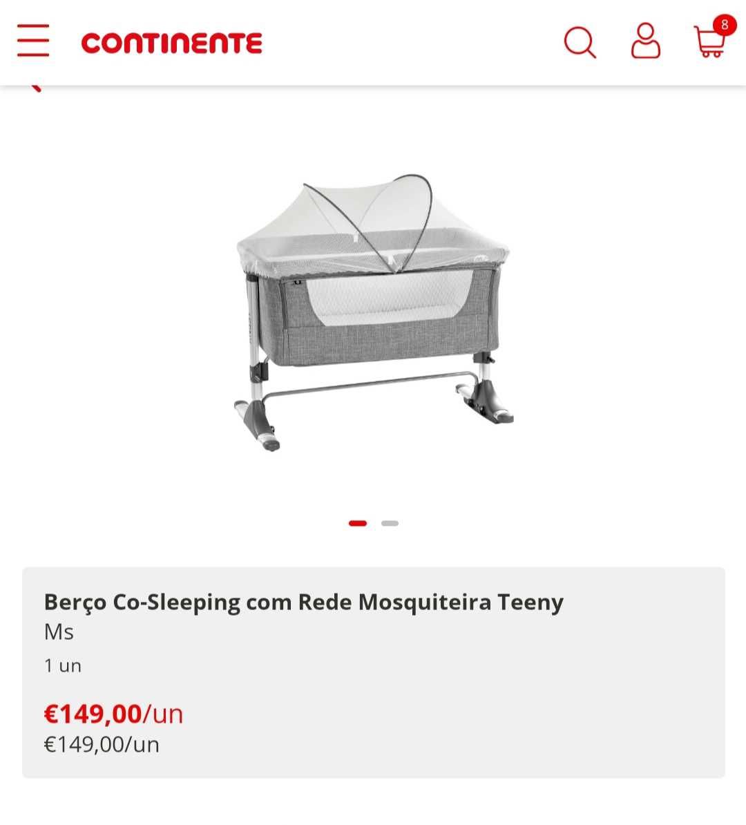 Berço Co-Sleeping Teeny (c/rede mosquiteira)