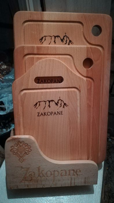 Drewniane góralskie deski do krojenia