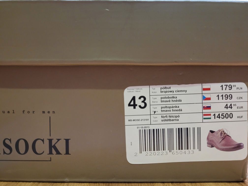 Buty meskie wizytowe LASOCKI 43