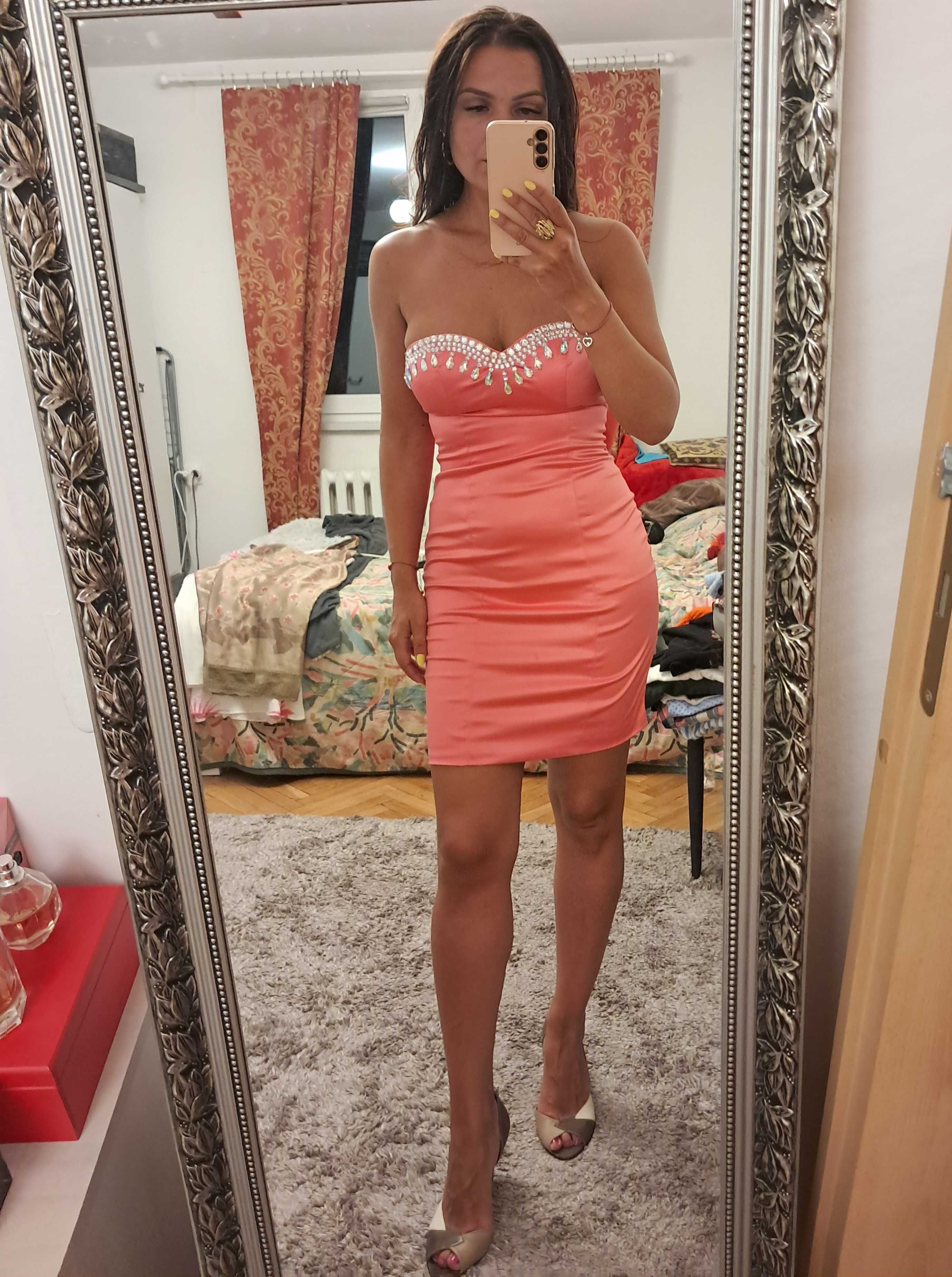 Piękna różowa sukienka Pretty Woman rozm. S