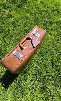Кожаный дорожный чемодан 55*45*18 для интерьера