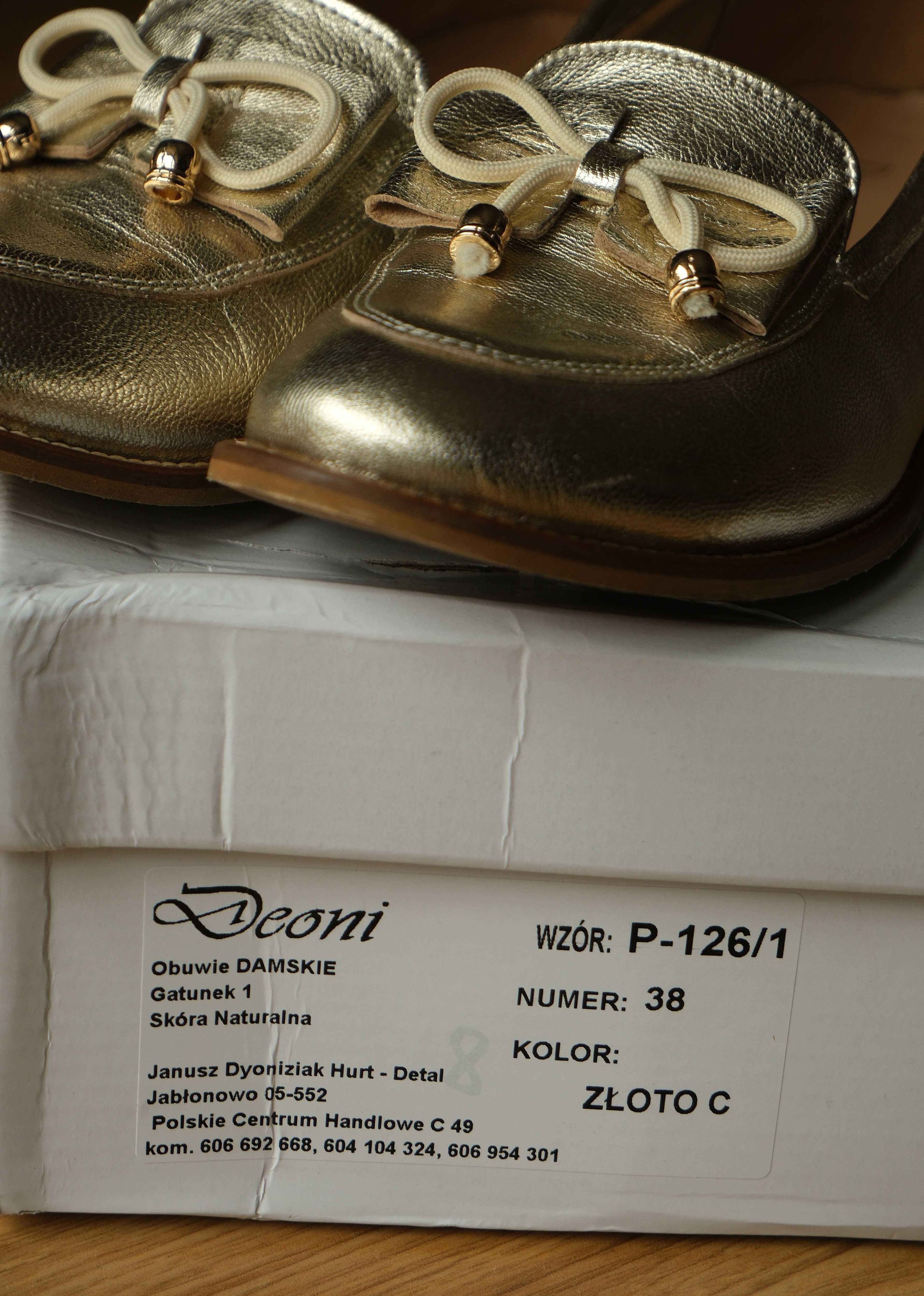 Buty mokasyny damskie firma Deoni 38 rozmiar