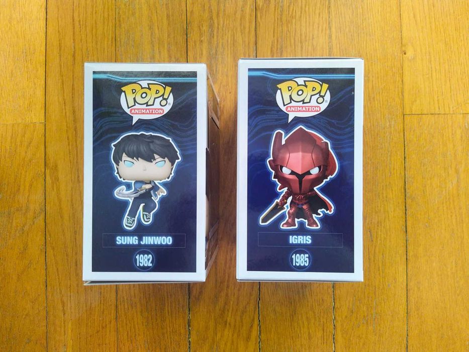 Funko POP Solo Leveling Igris 1985 Chase + Sung Jinwoo 1982 Chase