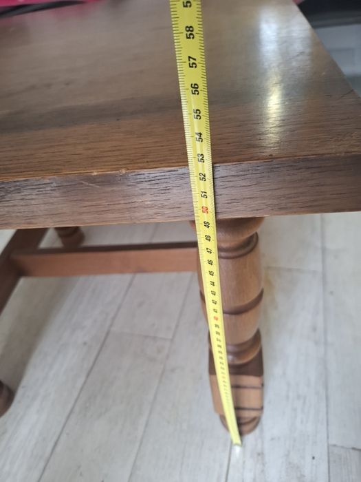 Stolik dębowy kawowy rustykalny vintage stół szafka