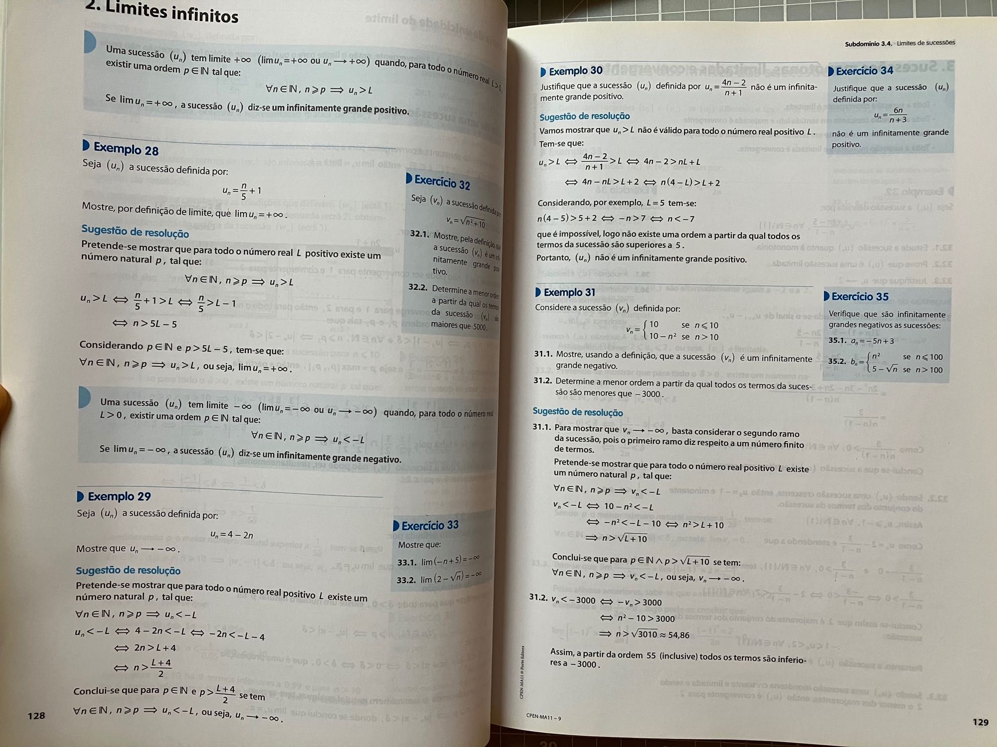 Preparação para o Exame Final Nacional de Matemática A 11.º Ano