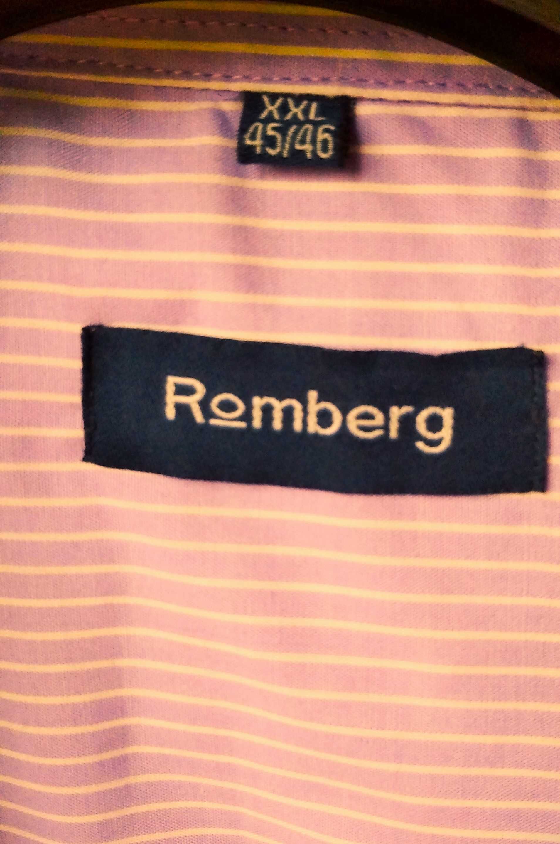 ROMBERG - koszula męska w prążki- duża - XXL/45-46