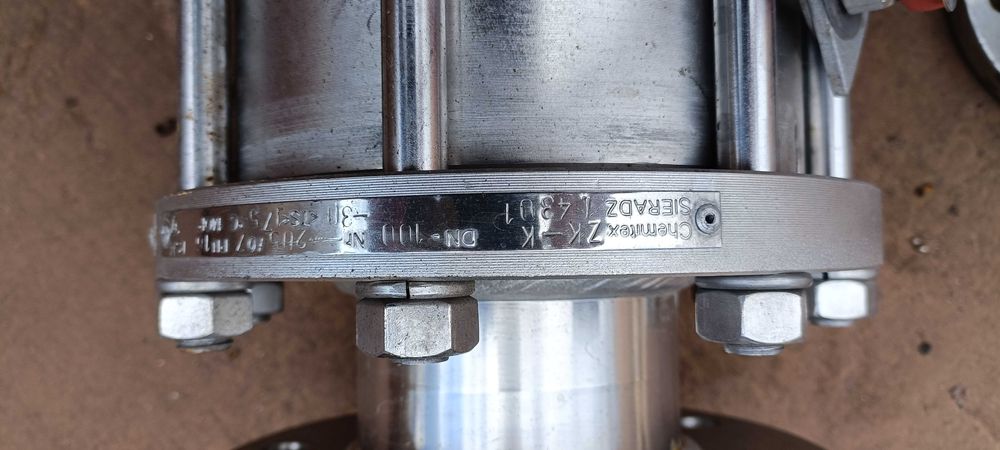 Zawór kwasoodporny kulowy Chemitex ZK-K Dn-100 Pn16