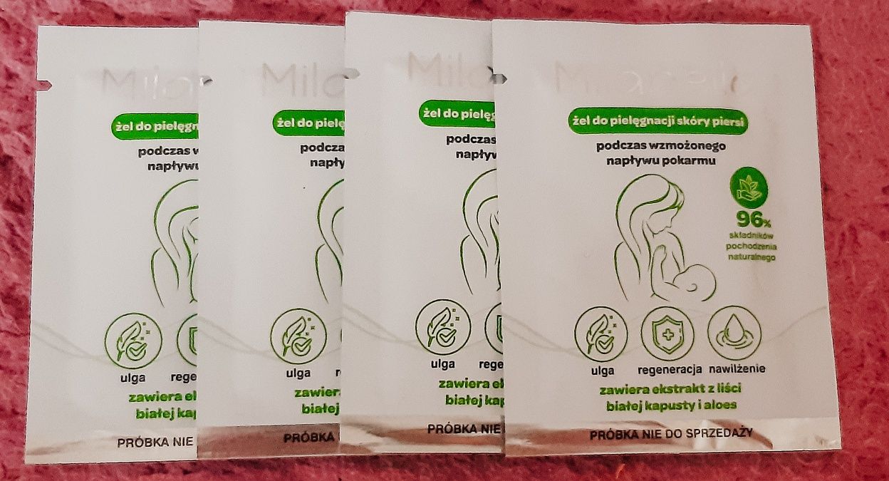 Zestaw próbek po porodzie: femaltiker, wkładki lakt.,zel milanella itp