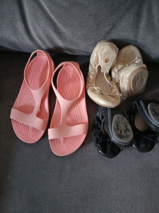 Buty rocsy orginalne i baleriny czarne i złote