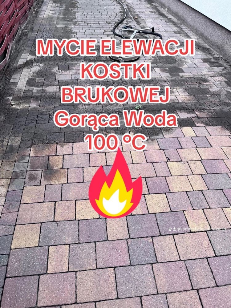 Profesjonalne Mycie Ciśnieniowe Kostka, Elewacja, Dach 100°C