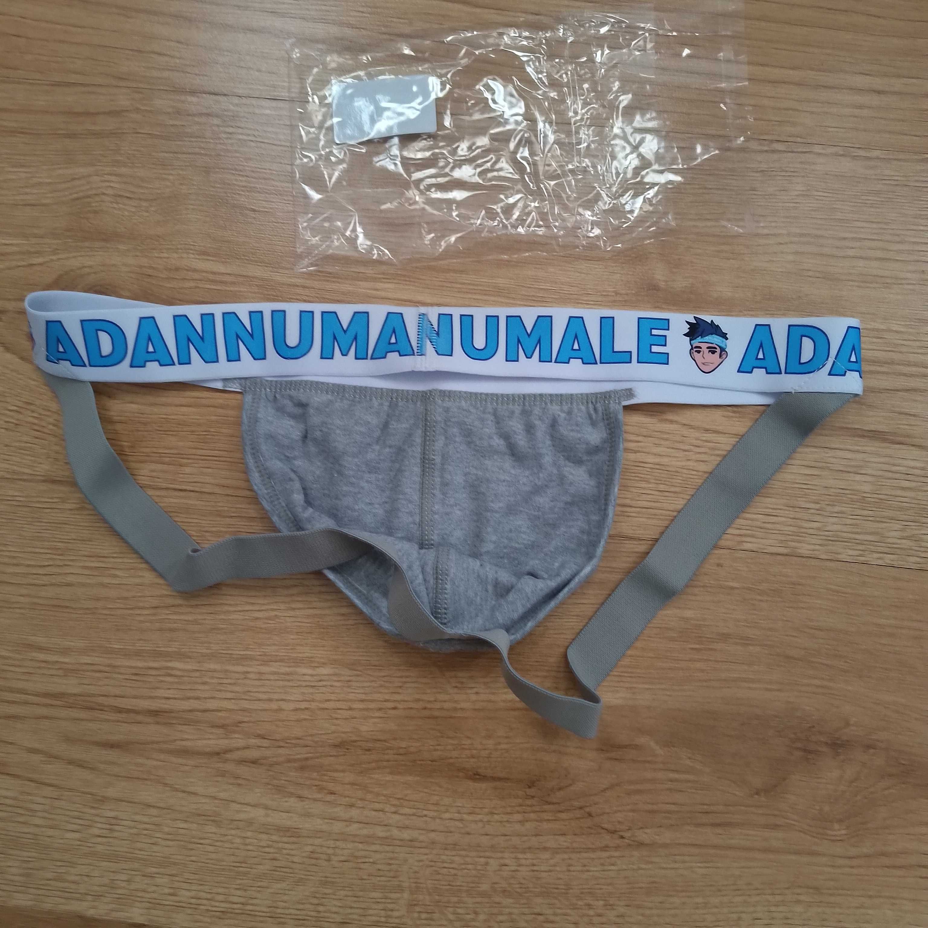 Sexowne majtki jockstraps adannu XL szare