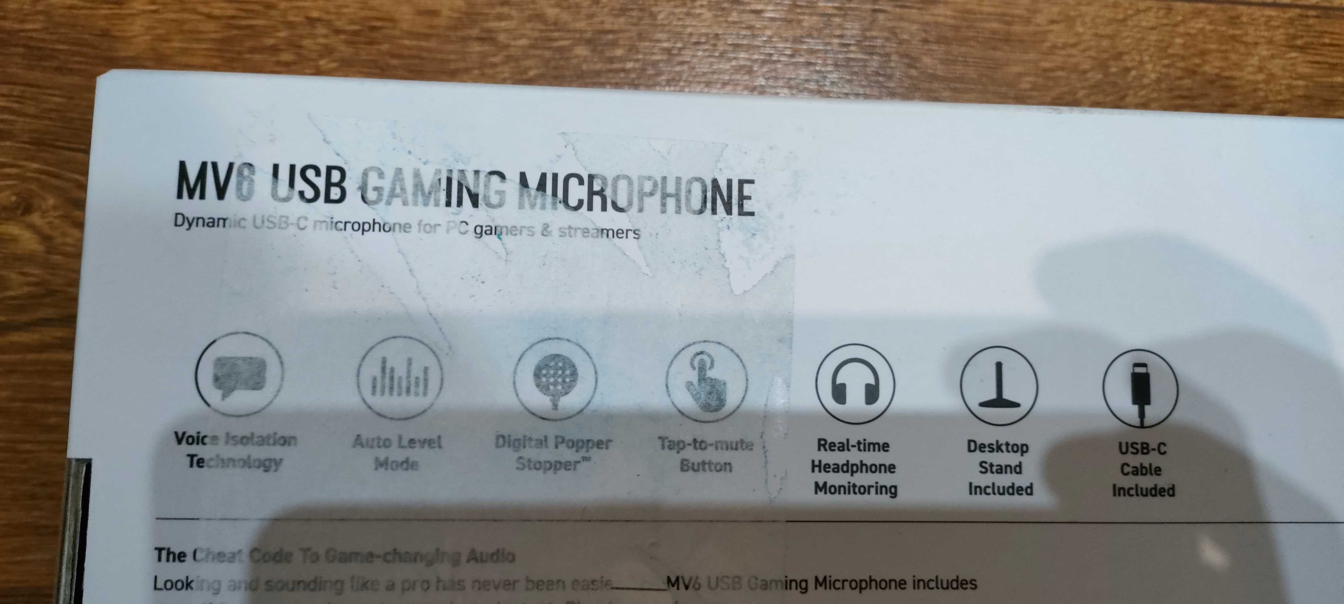 Shure mv 6 microphone usb  мікрофон