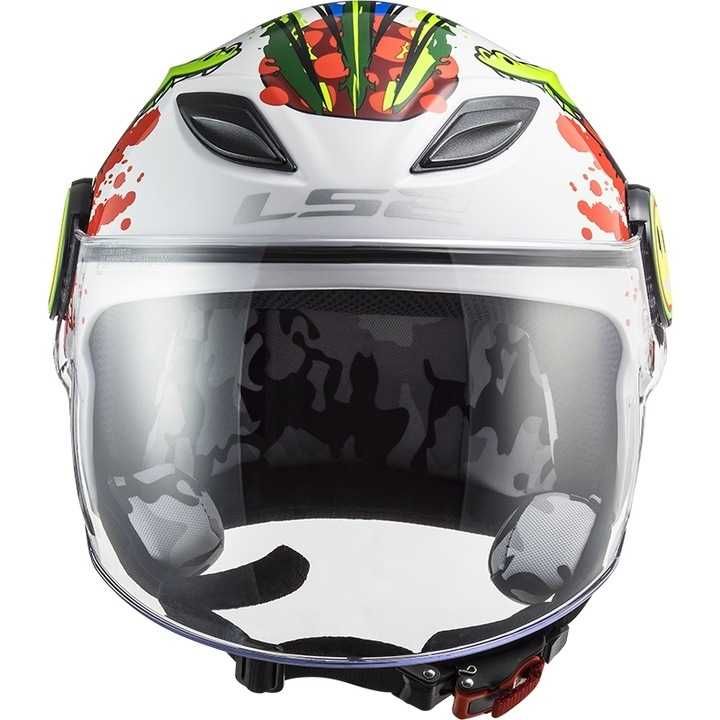 Nowy Kask motocyklowy LS2 OF602 Funny Junior Croco White L lub M