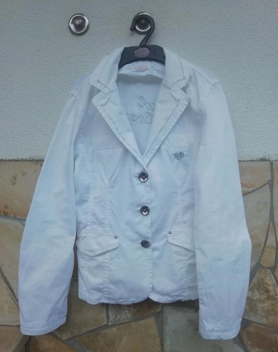 Casaco branco casual