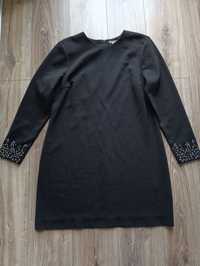 Sukienka czarna sylwester H&M 46