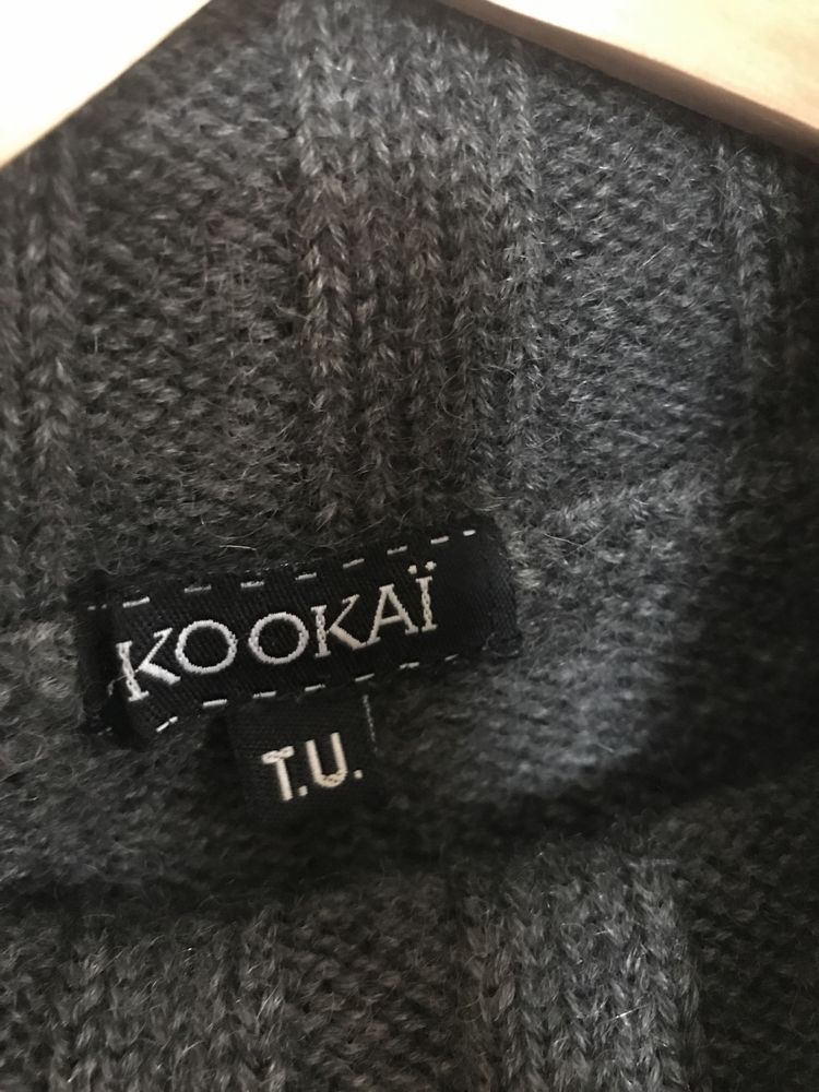 Camisola em lã gola alta cor cinza da Kookai tamanho M