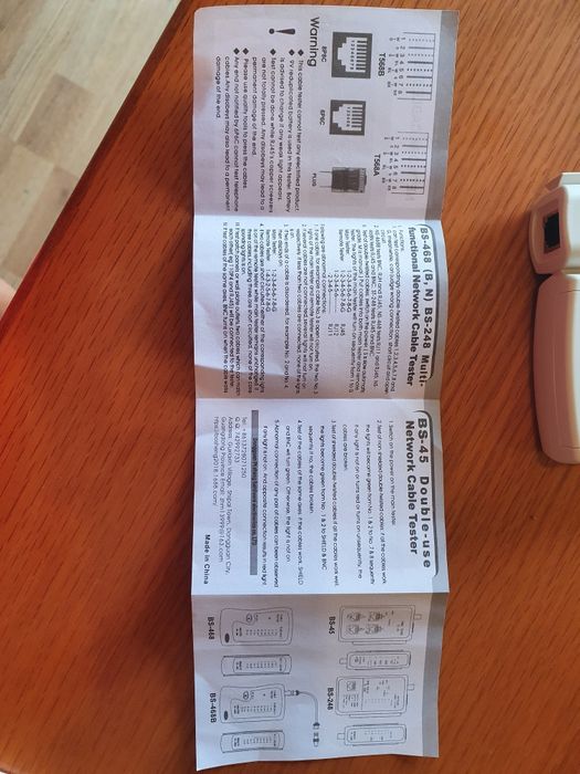 Cabos rede - aparelho de teste