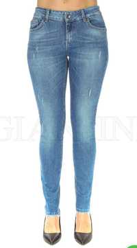 Oryginalne slim i stretch jeans damskie Liu jo made in italy