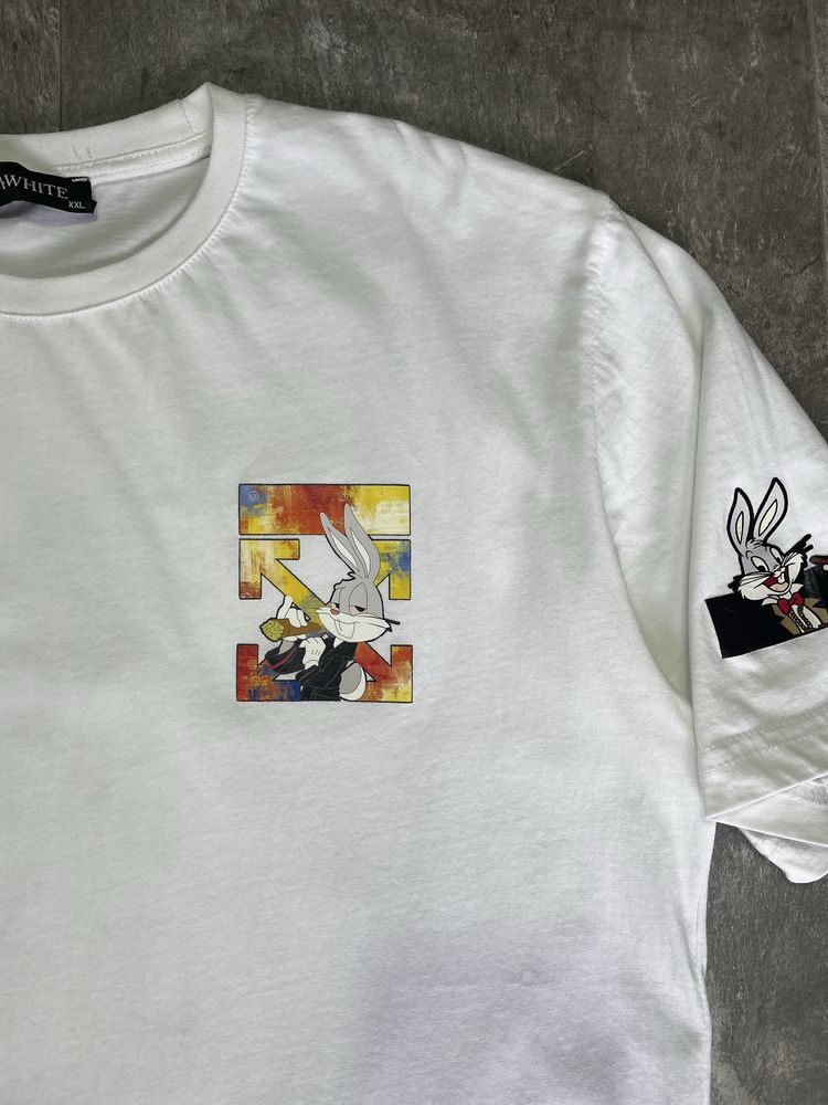 Футболка Off-White Big Logo великий логотип розмір L