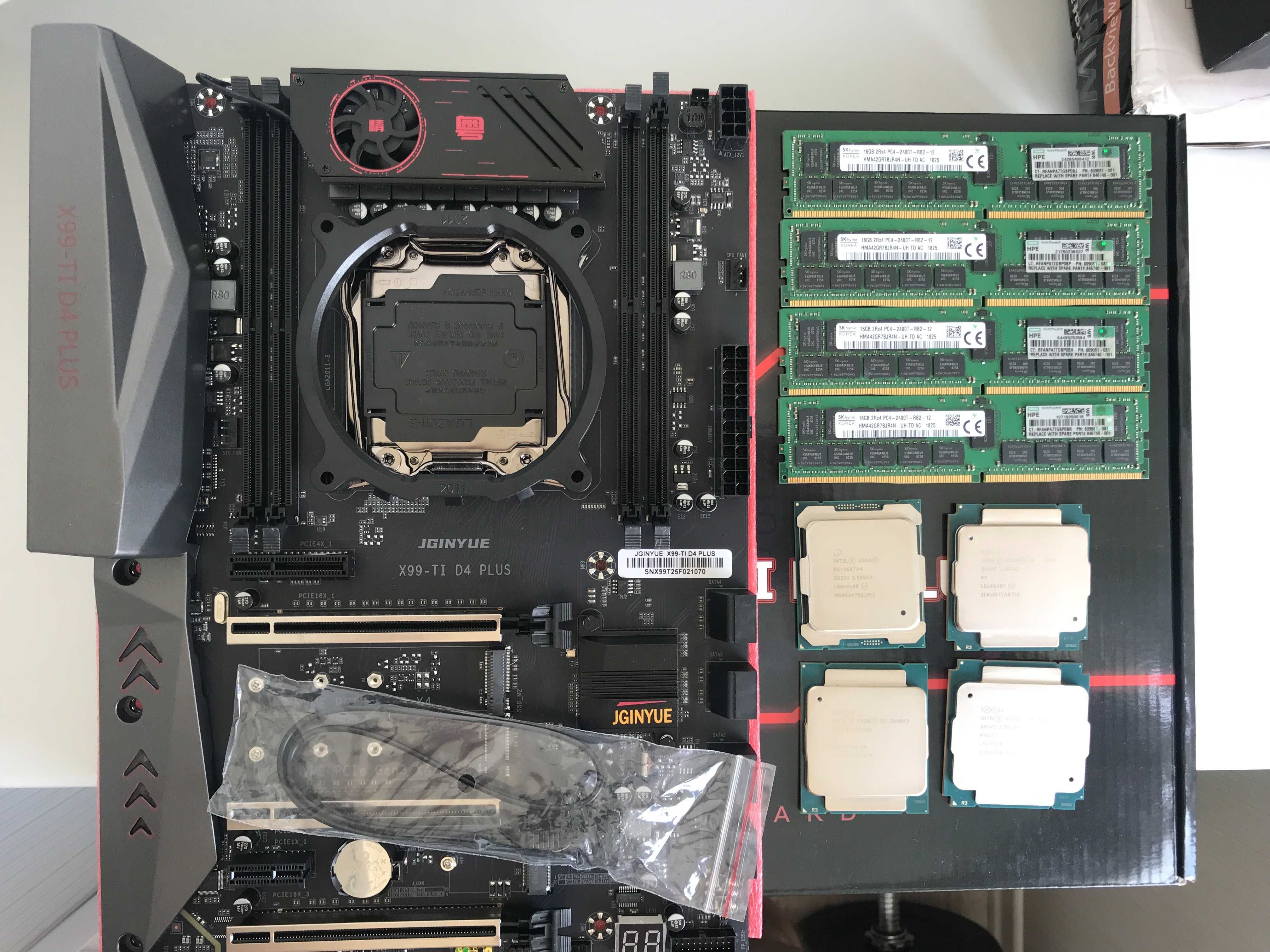 Jginyue X99 Ti-D4 Plus, Titanium-D4 (С612) -  2680v4 / 2696v3 / 32gb