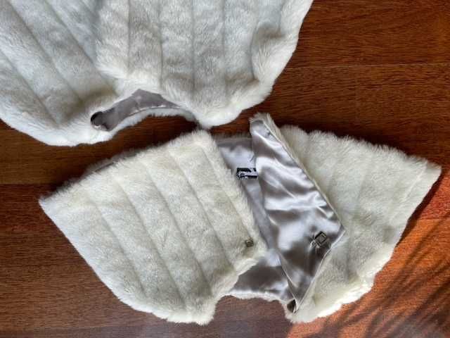 Bolerko, etola futerko białe na komunię lub ślub